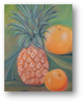 Pineapple and Grapefruit Still Life